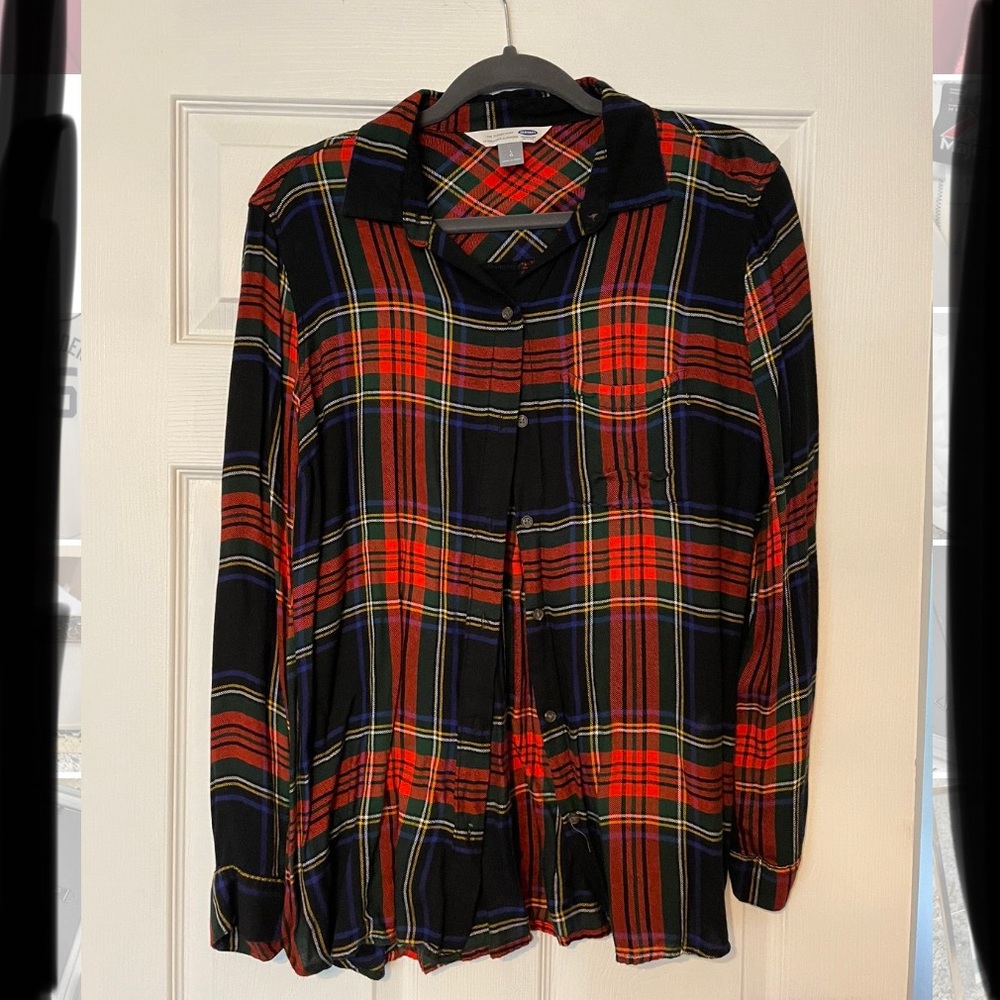 Old Navy Plaid Womens Shirt Large